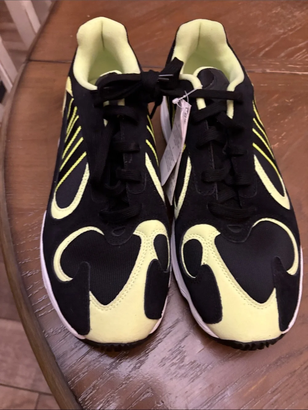 Adidas Yung 1 Men Sz11 NWT Black and Neon Yellow Athletic Sneakers